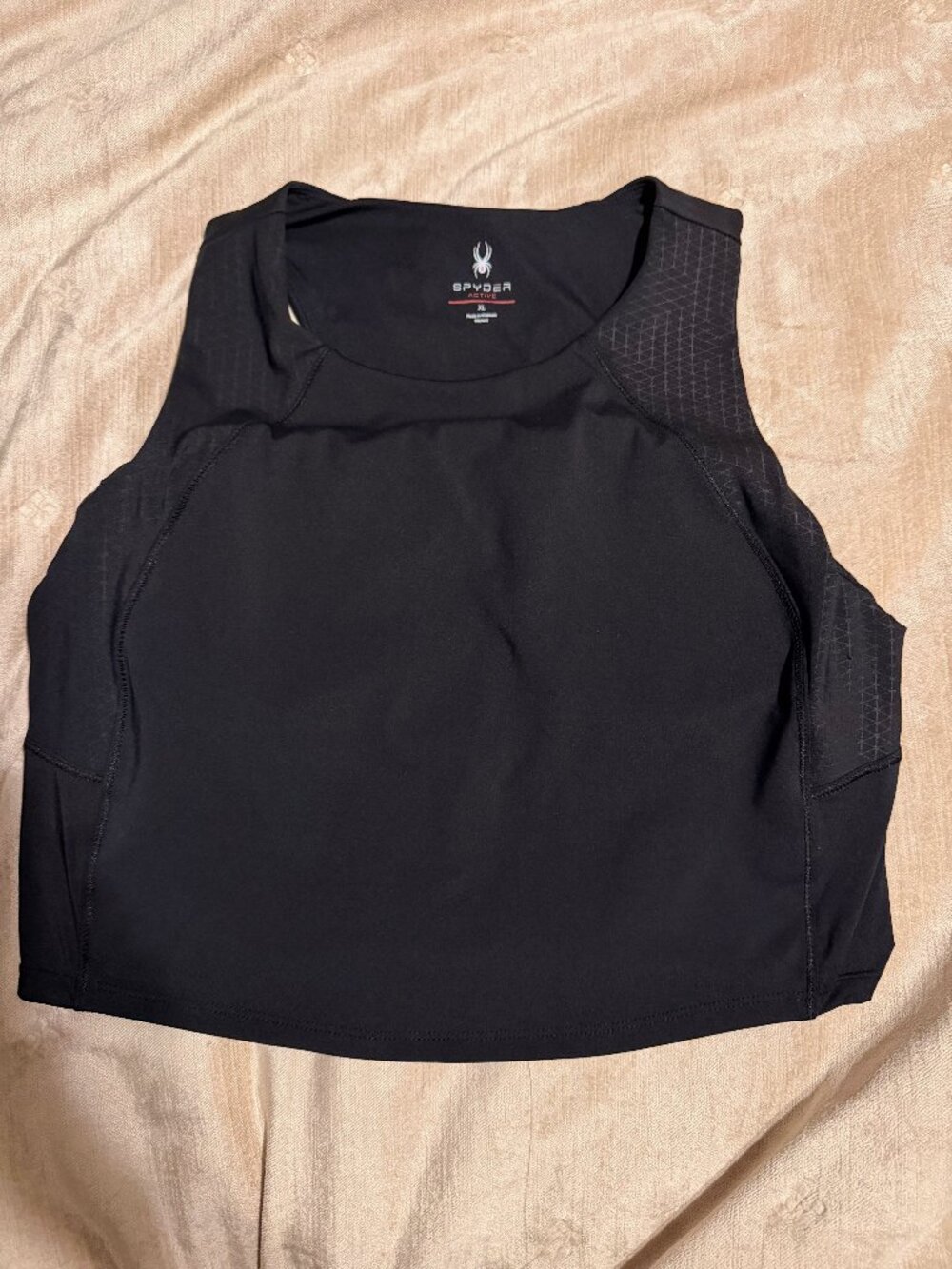 Spyder Active Women’s XL Black Athletic Tank & Biker Shorts 2 Piece Set